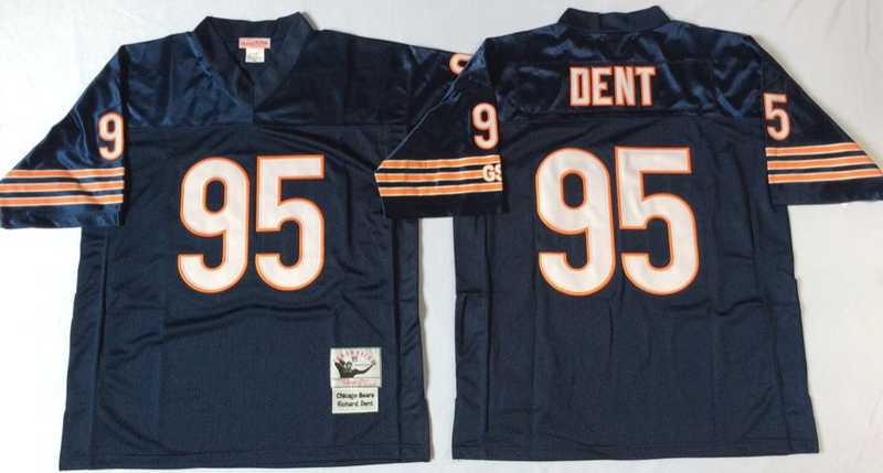Bears 95 Richard Dent Navy M&N Throwback Jersey